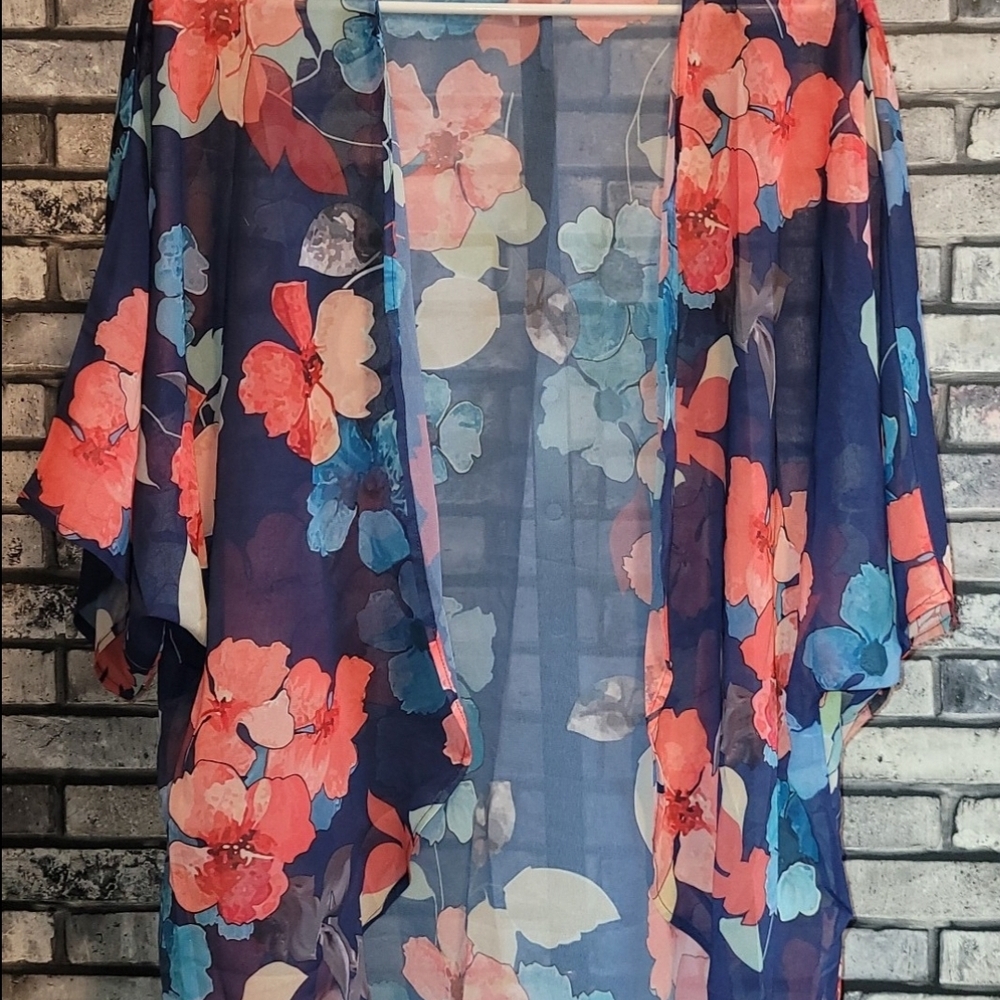 Floral Sheer Kimono Cardigan